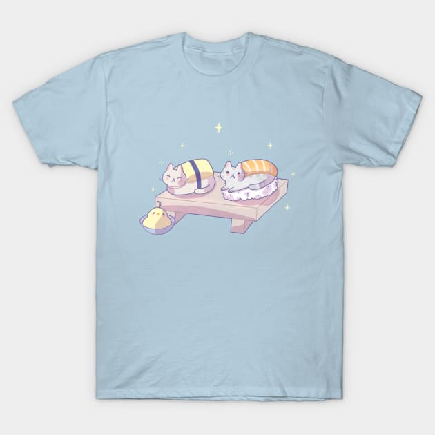 Sushi cats T-Shirt by Milkkoyo